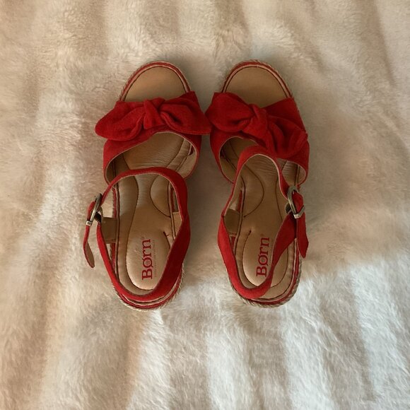 Born suede leather wedge espadrilles women's size 9 - Picture 4 of 7